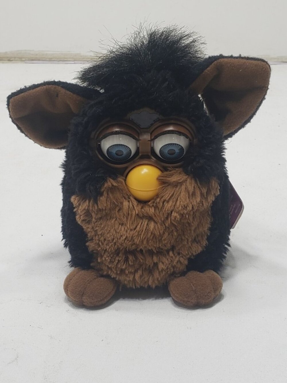 Vintage 1998 Original Furby Tiger Electronics Black & Tan w/ Tag Not Working